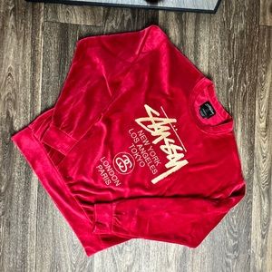 Stussy velvet sweater ❤️💛